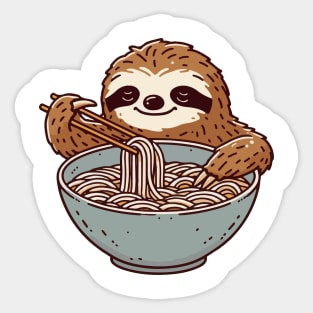 sloth Enjoy Ramen Sticker